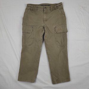 Duluth Trading Co Flex Fire Hose Khaki Pants Cargo Sz 34x28 Work Chino